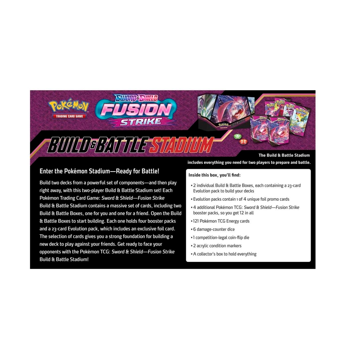 Pokémon TCG: Sword & Shield Fusion Strike Build & Battle Stadium