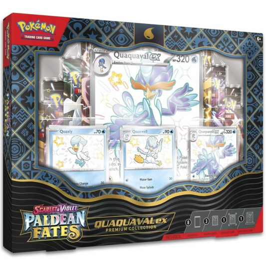 Pokémon TCG: Scarlet & Violet-Paldean Fates Quaquaval ex Premium Collection