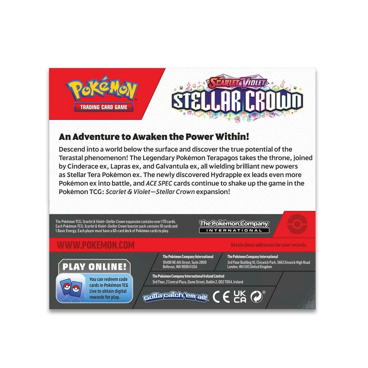 Pokémon TCG: Scarlet & Violet Stellar Crown Booster Display Box (36 Packs)