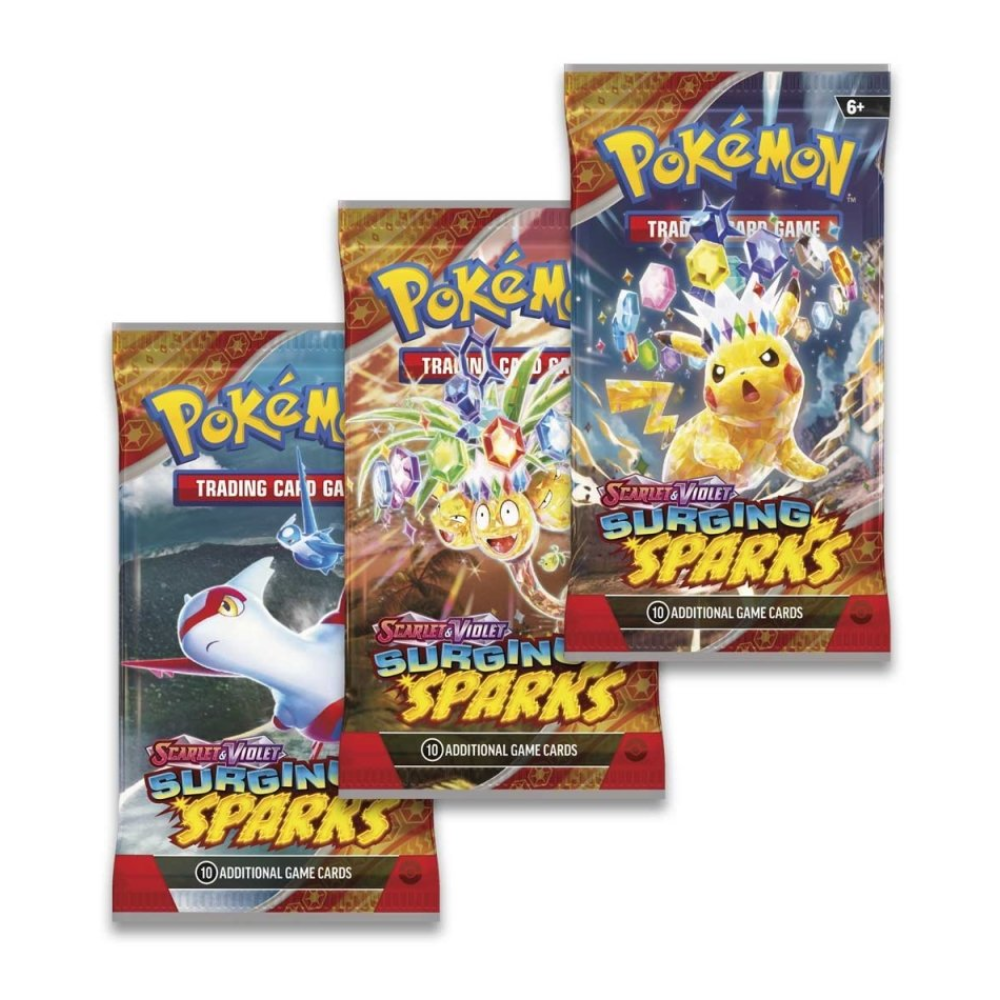 Pokémon TCG: Scarlet & Violet Surging Sparks 3-Pack Blister (Zapdos/Quagsire)